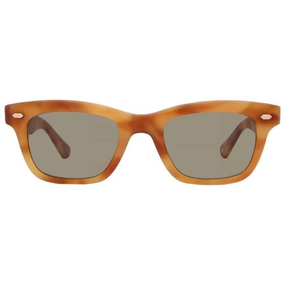 Garrett Leight GROVE SUN Green Rectangular Sunglasses 2143 EMT/GRN 48 - Picture 1 of 6